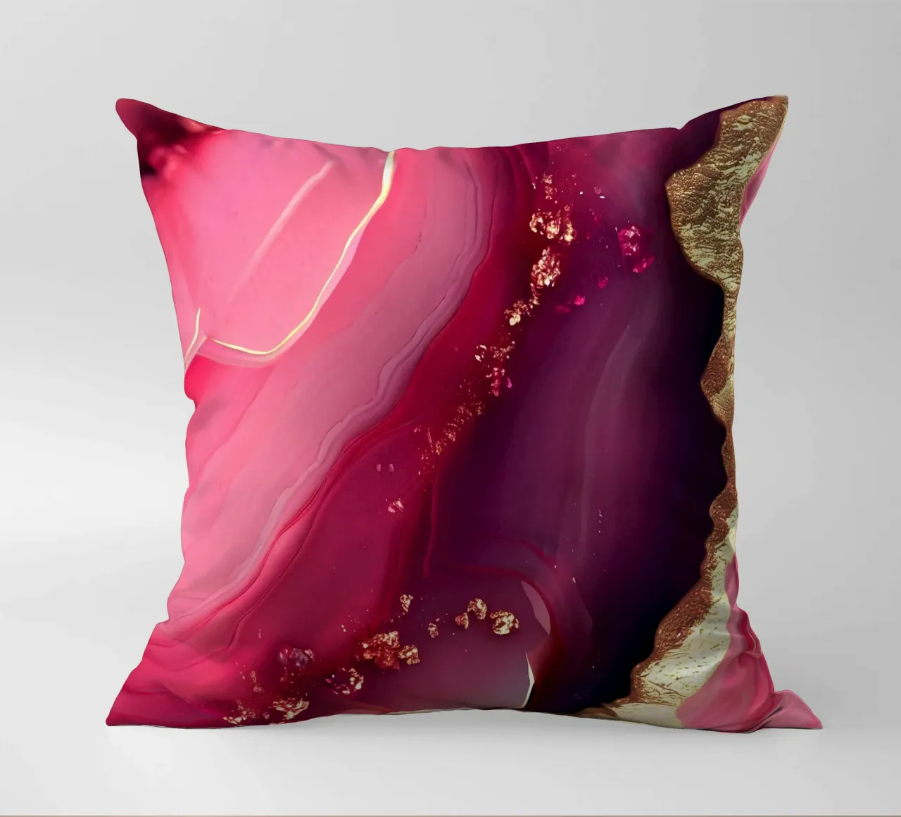 Texture d'agate rose vif coussin de Gemstone Textures