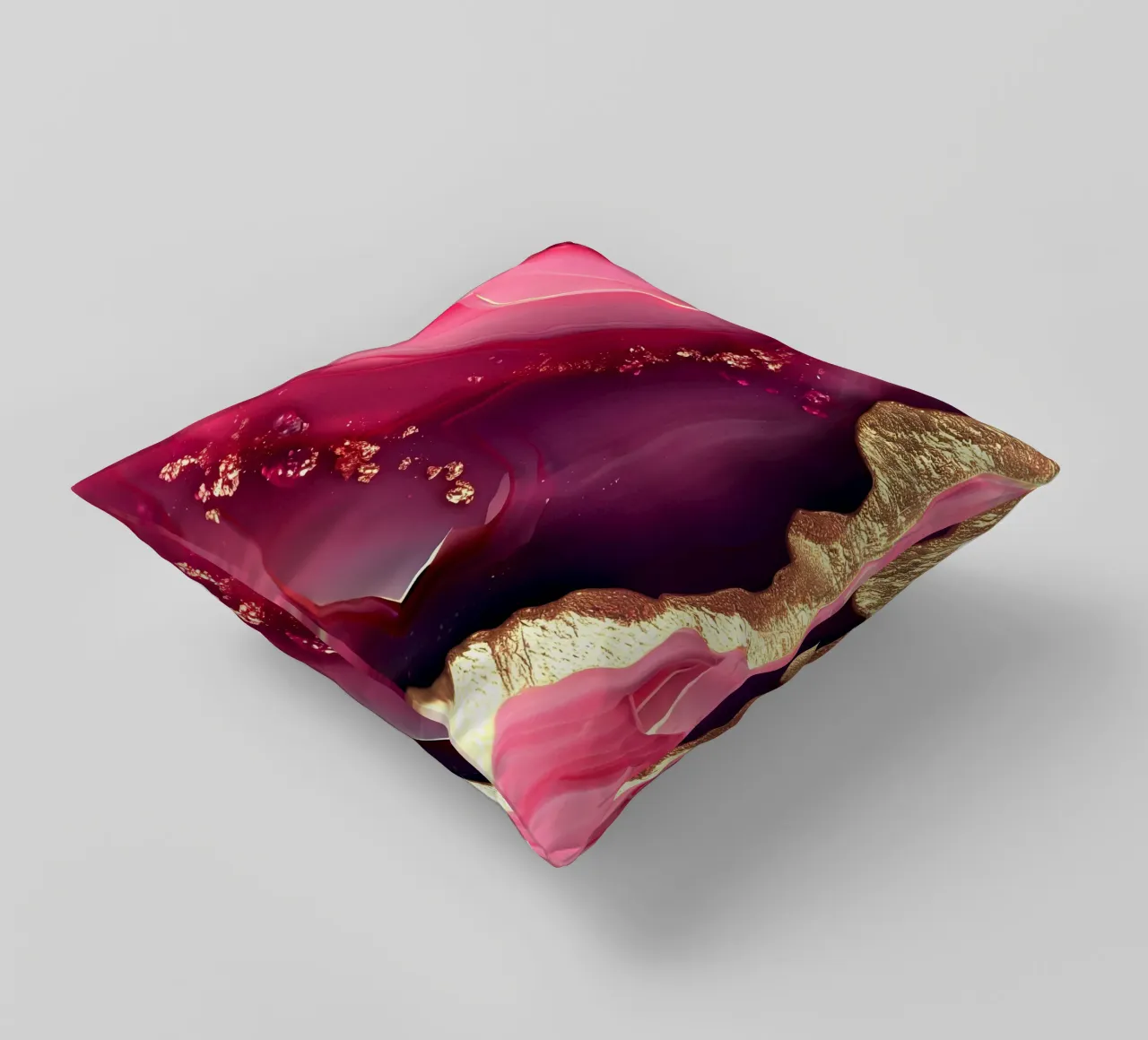 Texture d'agate rose vif coussin de Gemstone Textures