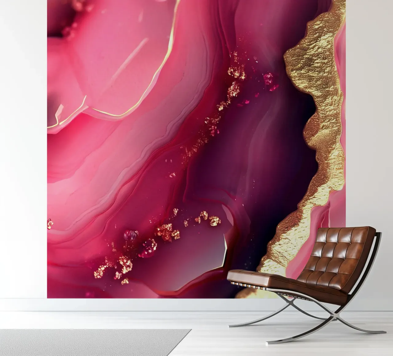 Hot Pink Agate Texture photo wallpaper by Gemstone Textures
