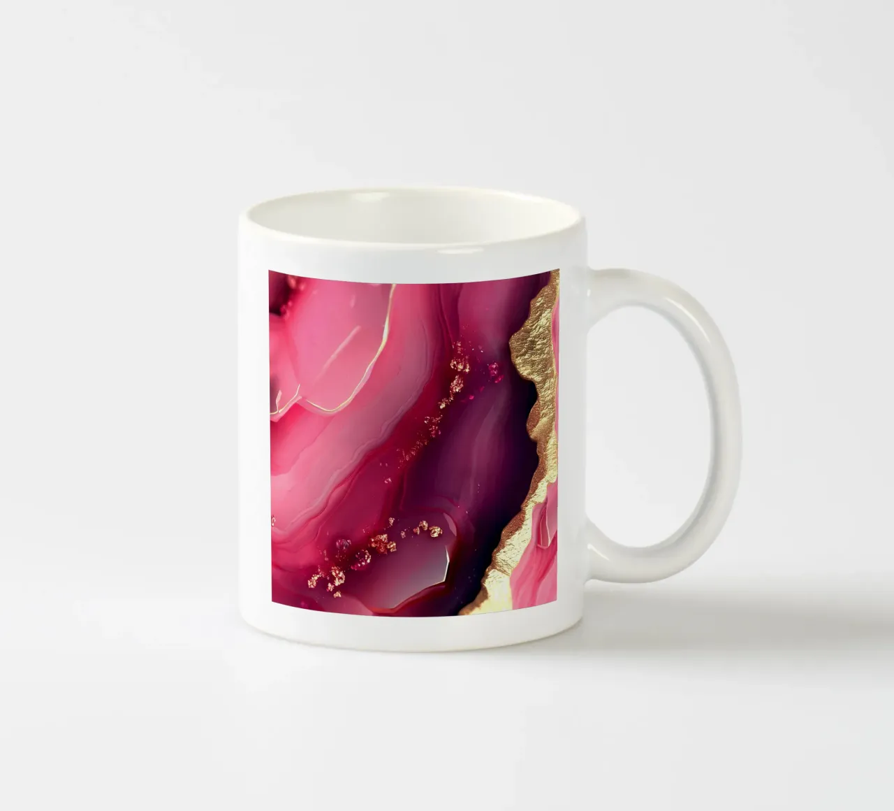 Hot Pink Agate Texture ceramic mug by Gemstone Textures