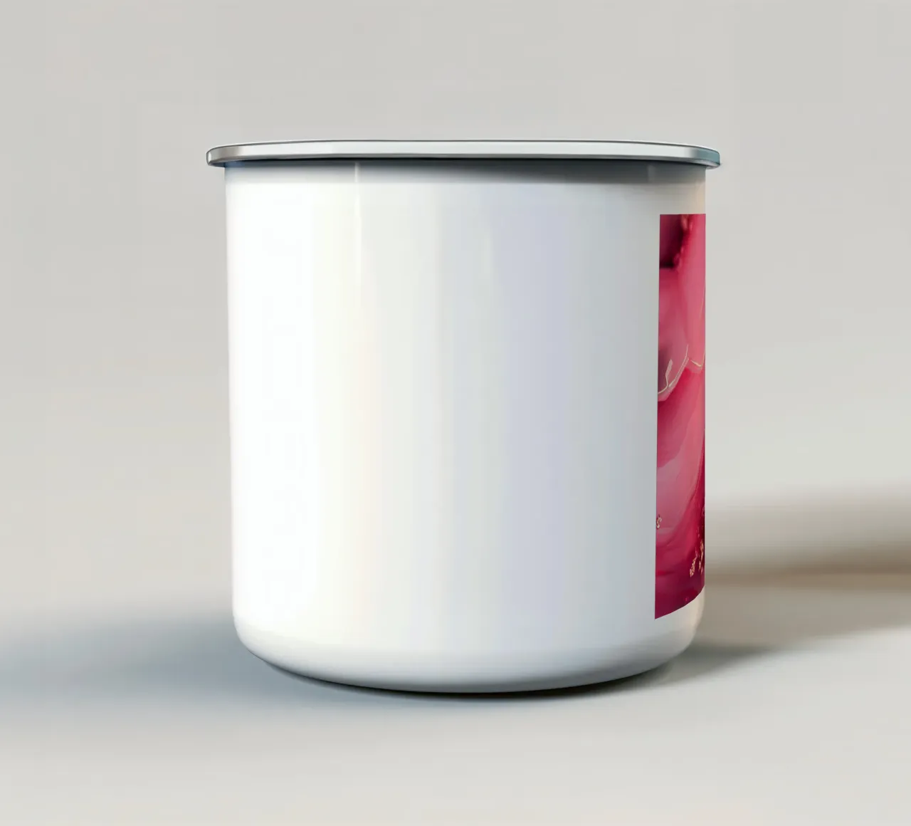 Texture agata rosa caldo tazza in smalto da Gemstone Textures