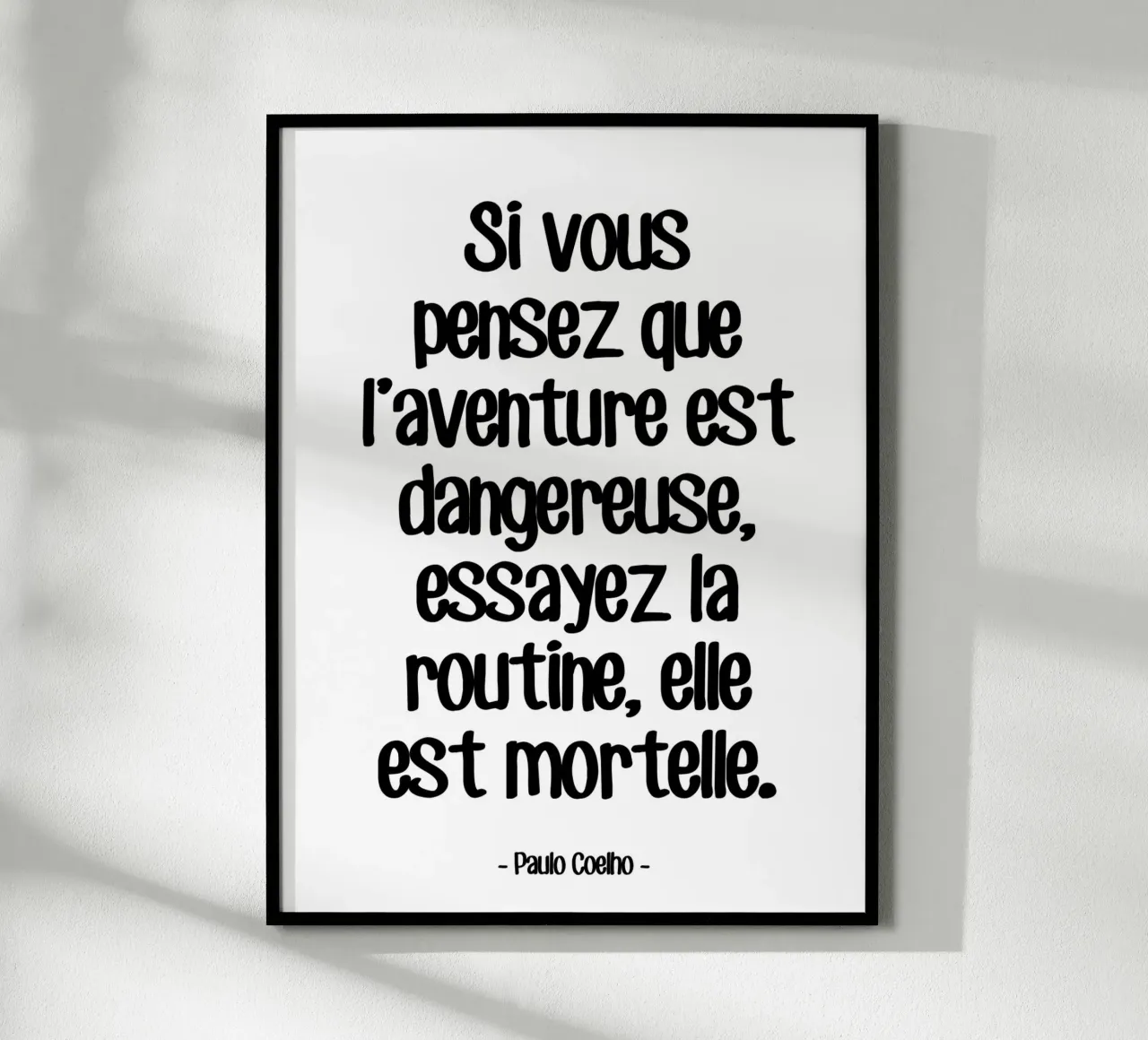 Citation Aventure di Paulo Coelho carta hahnemühle da Wall of Words
