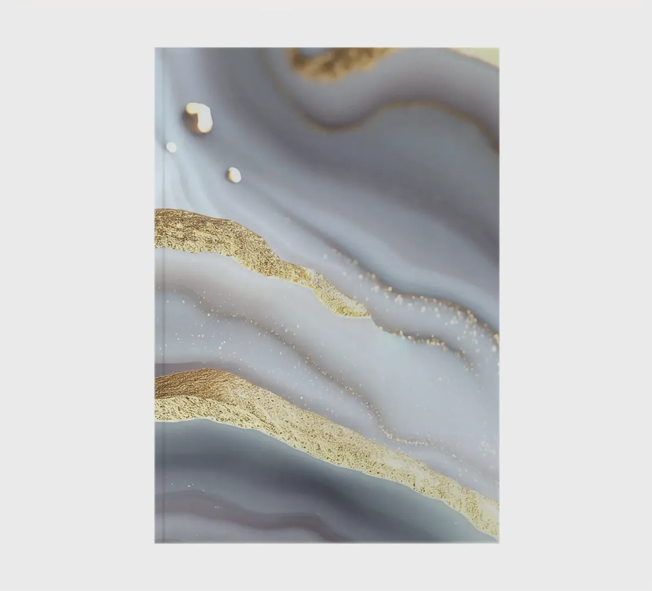 White & Gold Agate Texture notebook by Gemstone Textures