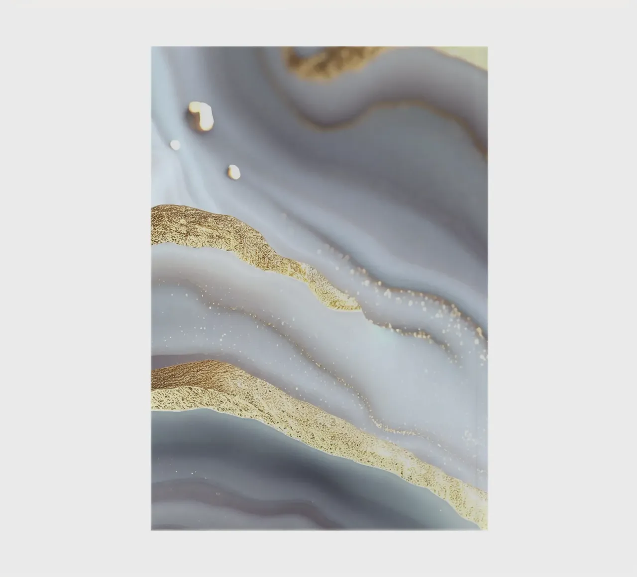 White & Gold Agate Texture notebook by Gemstone Textures