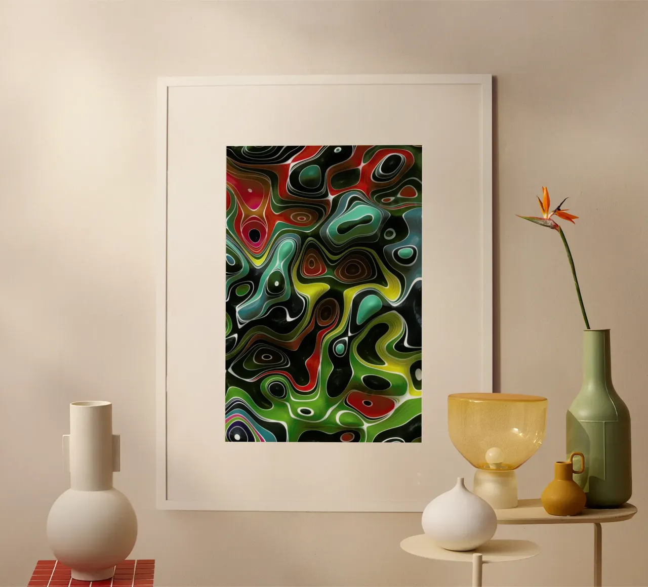 Weird I poster avec cadre en bois de Danny Ivan