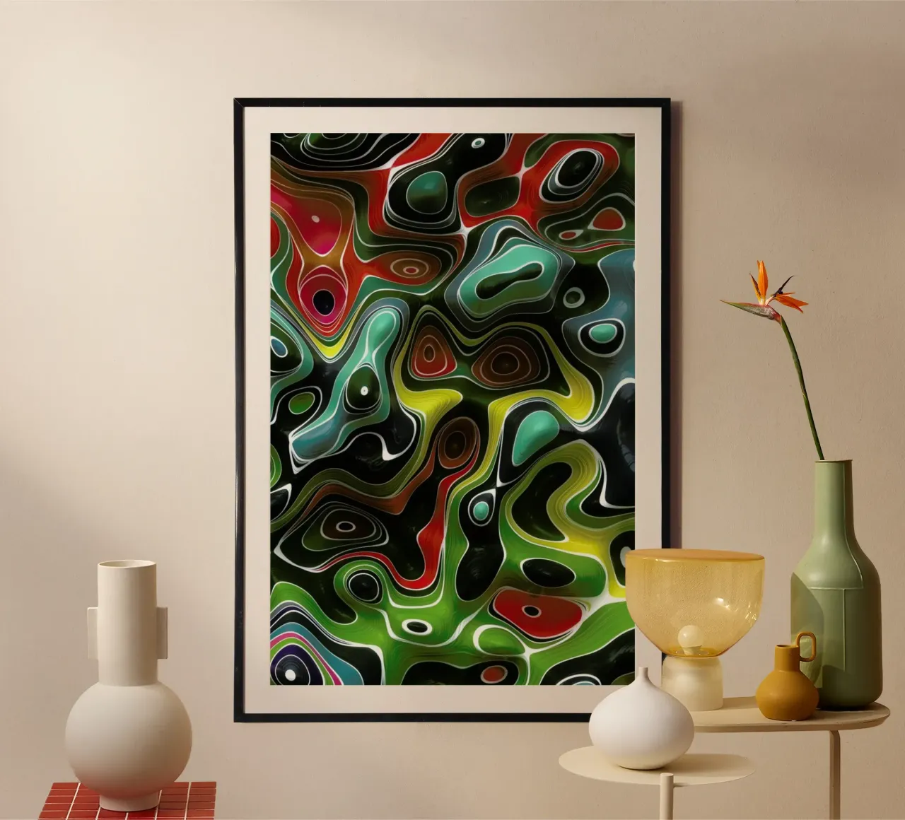 Weird I poster avec cadre en bois de Danny Ivan
