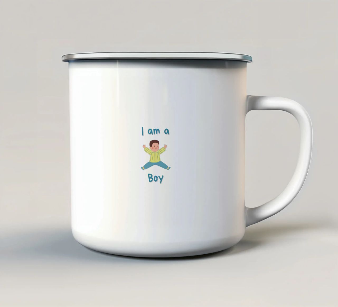 Sono un ragazzo tazza in smalto da khoailang