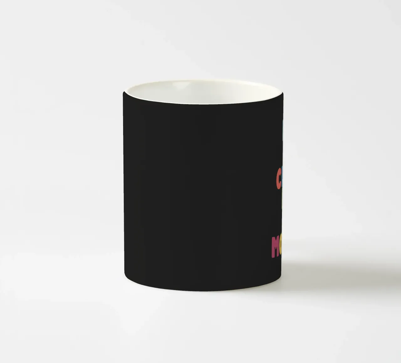 Non il mio circo Non le mie scimmie Design tipografico colorato tazza in ceramica da THE MOTIVATED TYPE