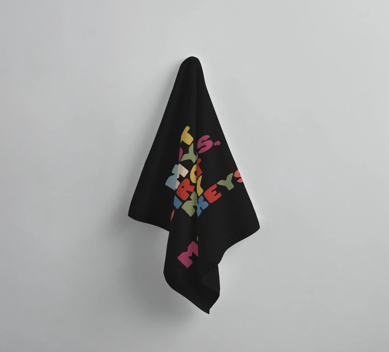 Not My Circus Not My Monkeys Colourful Typography Design towel by THE MOTIVATED TYPE