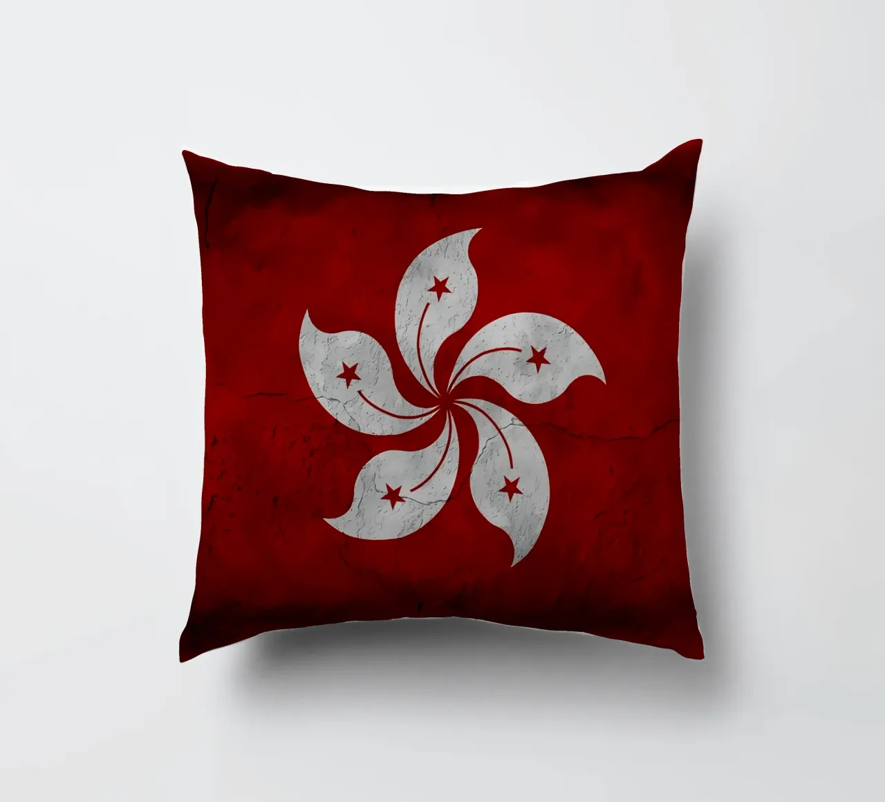 Bandiera vintage di Hong Kong cuscino da Joshua A Holmes