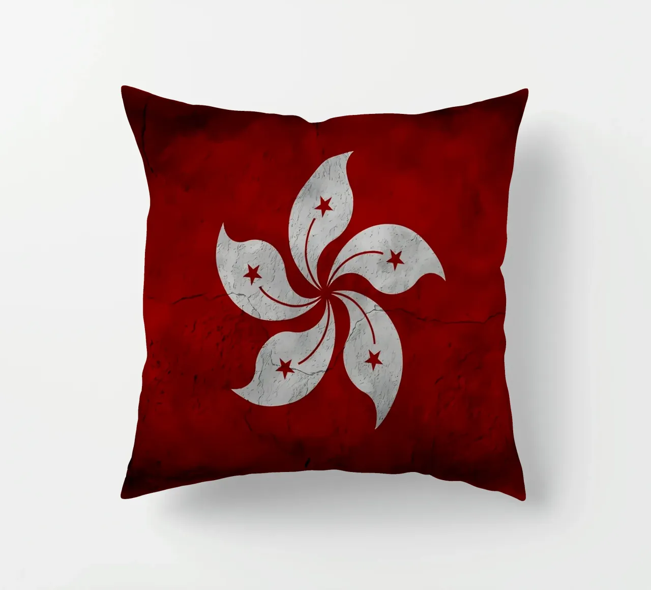 Bandiera vintage di Hong Kong cuscino da Joshua A Holmes