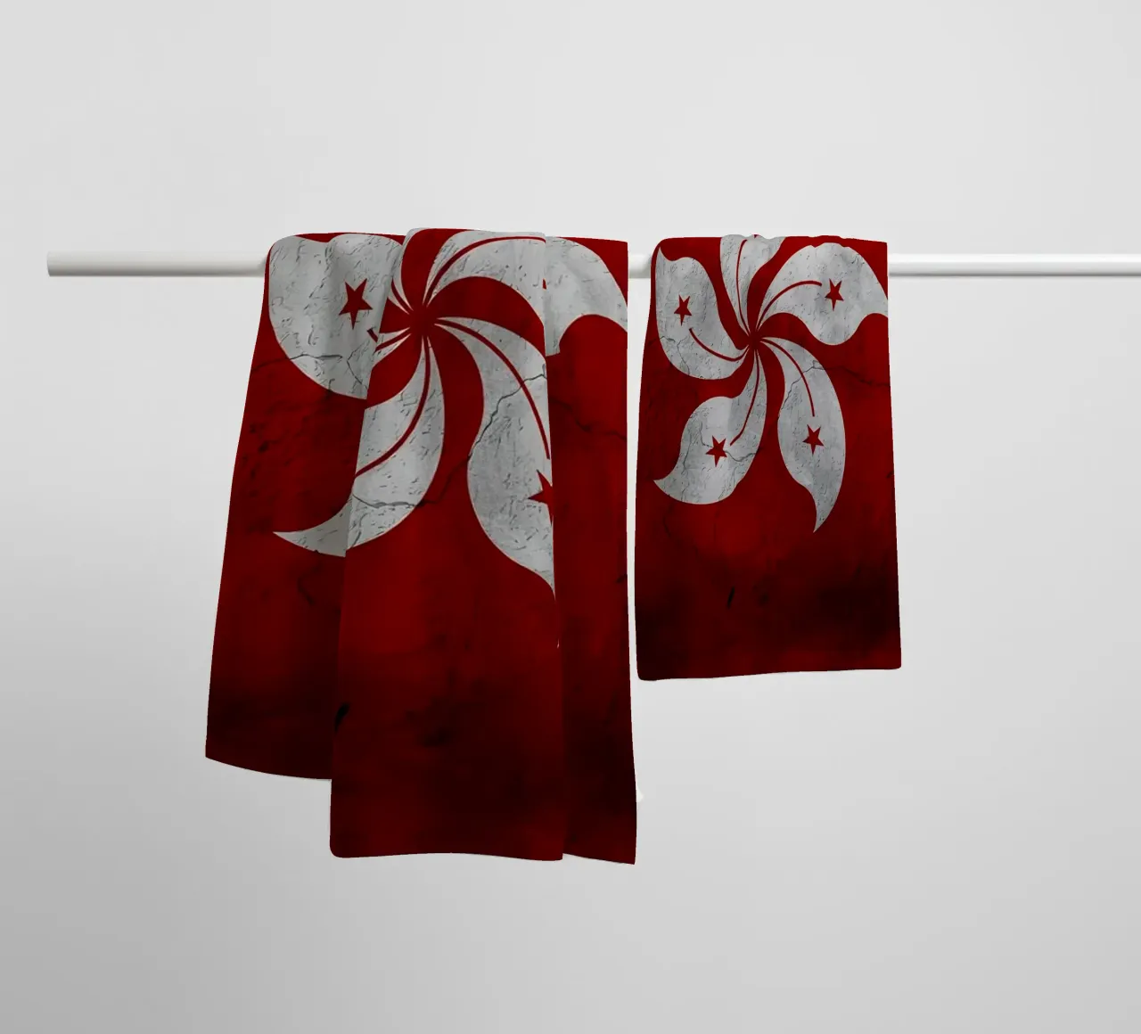 Bandiera vintage di Hong Kong asciugamano da bagno da Joshua A Holmes