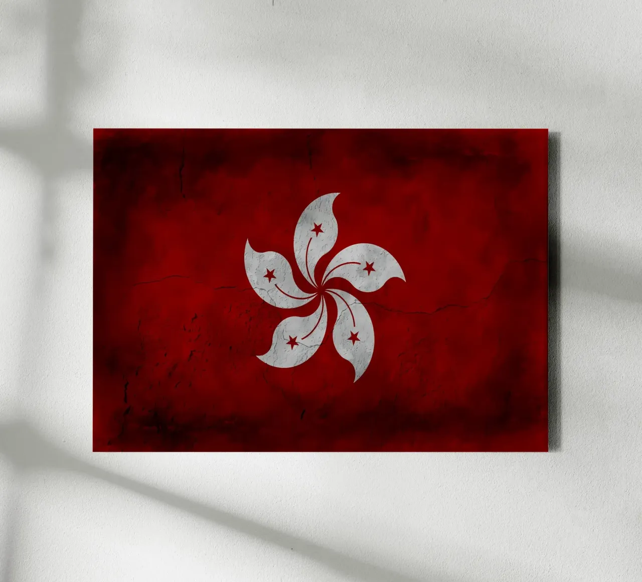 Hong Kong vintage flag canvas by Joshua A Holmes
