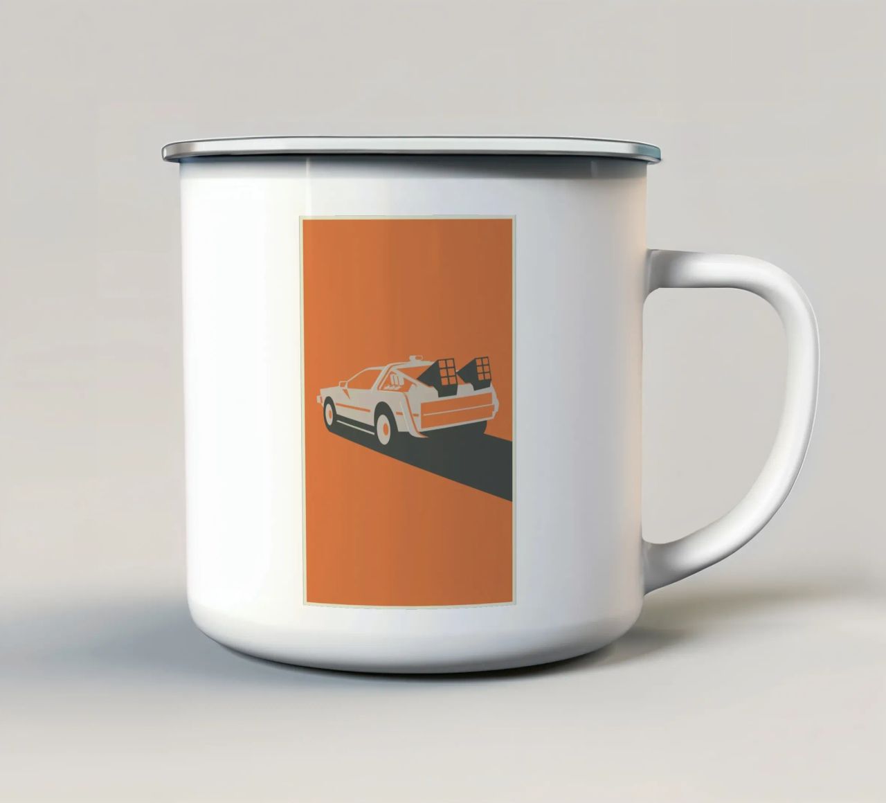 Back to the Future tazza in smalto da Bruno Morphet