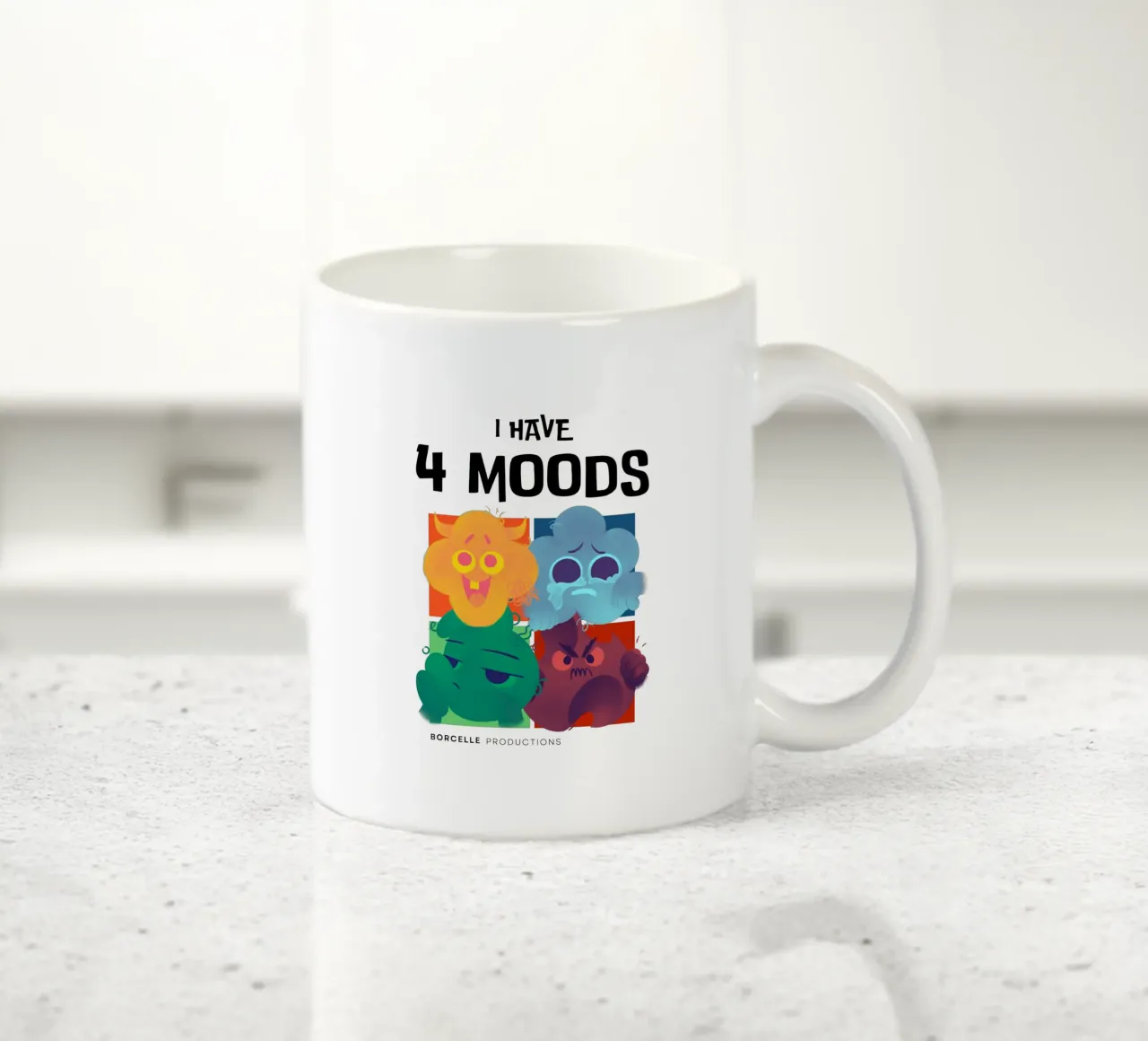 Ho 4 stati d'animo tazza in ceramica da khoailang