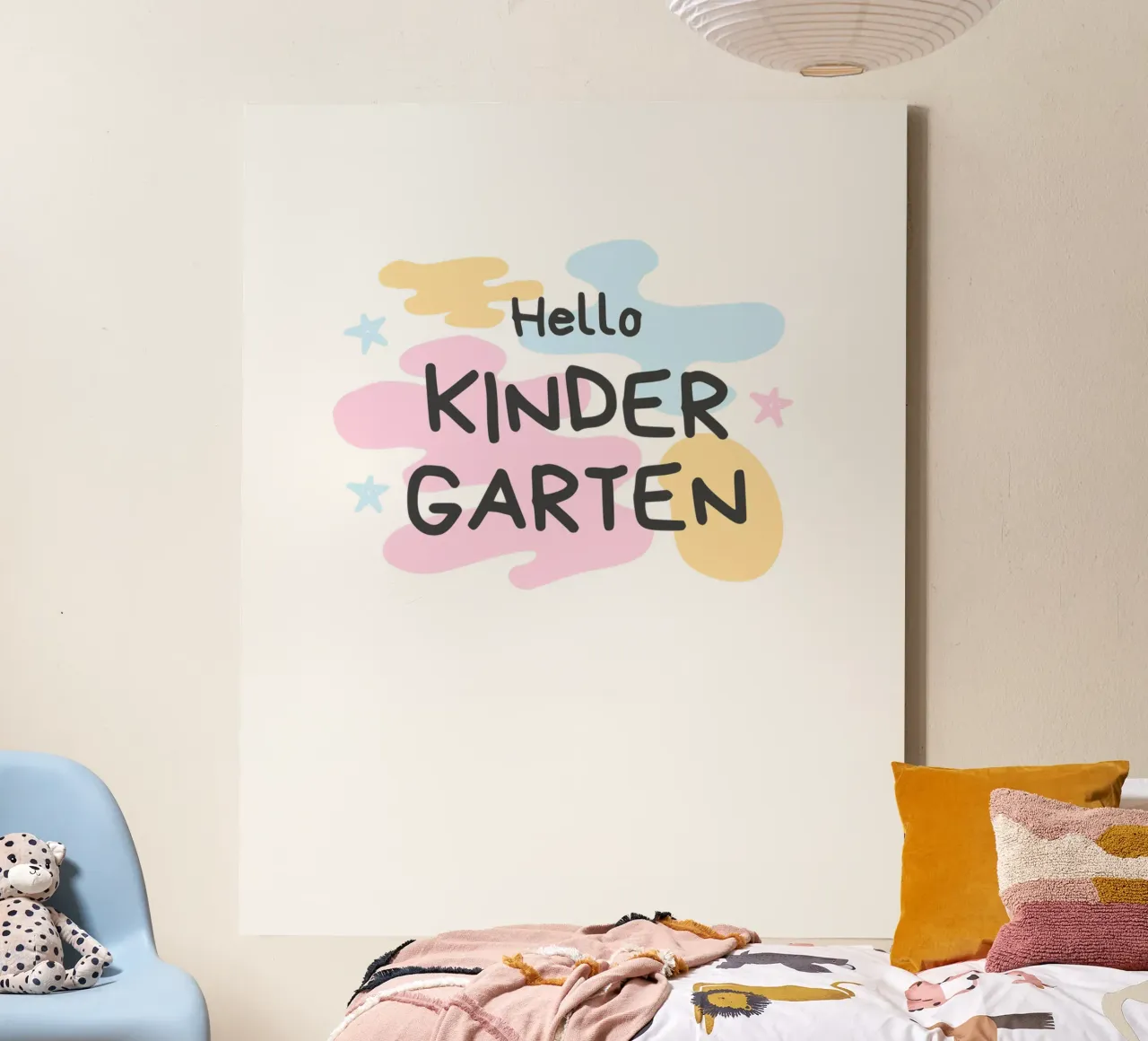 Hello children's garden canvas by khoailang