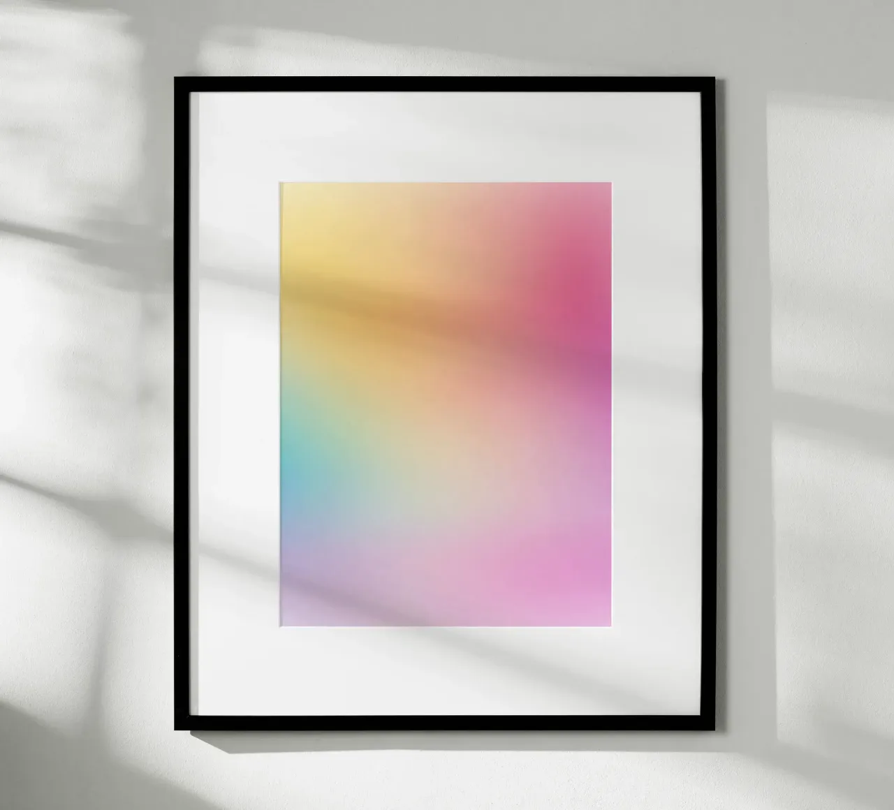 L’Étreinte des Couleurs poster con telaio in legno da studiofox