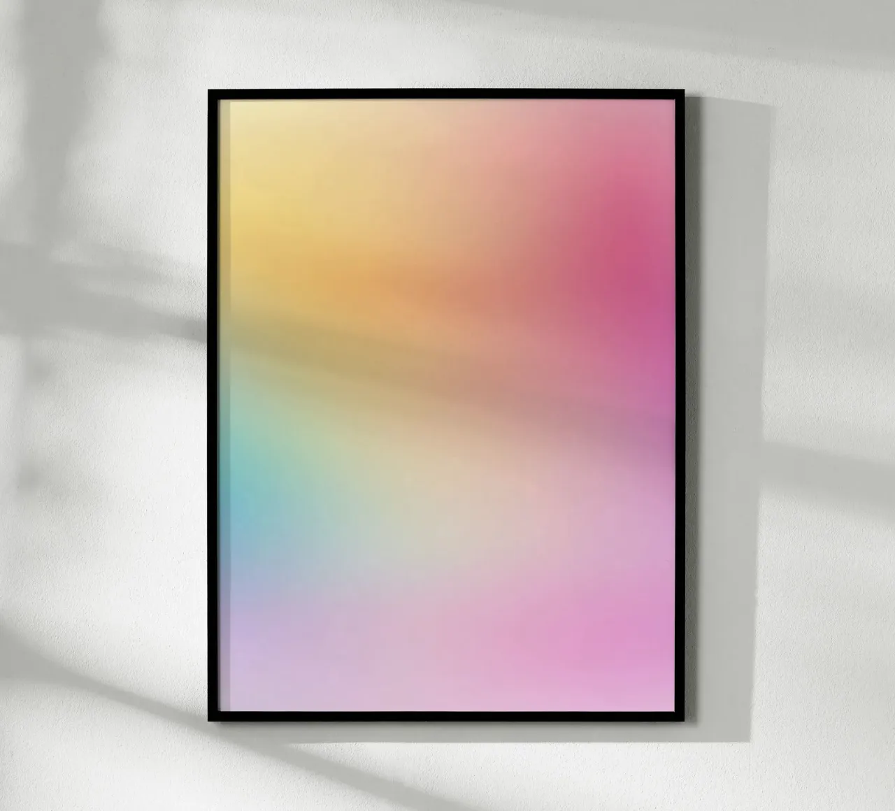 L’Étreinte des Couleurs poster con telaio in legno da studiofox