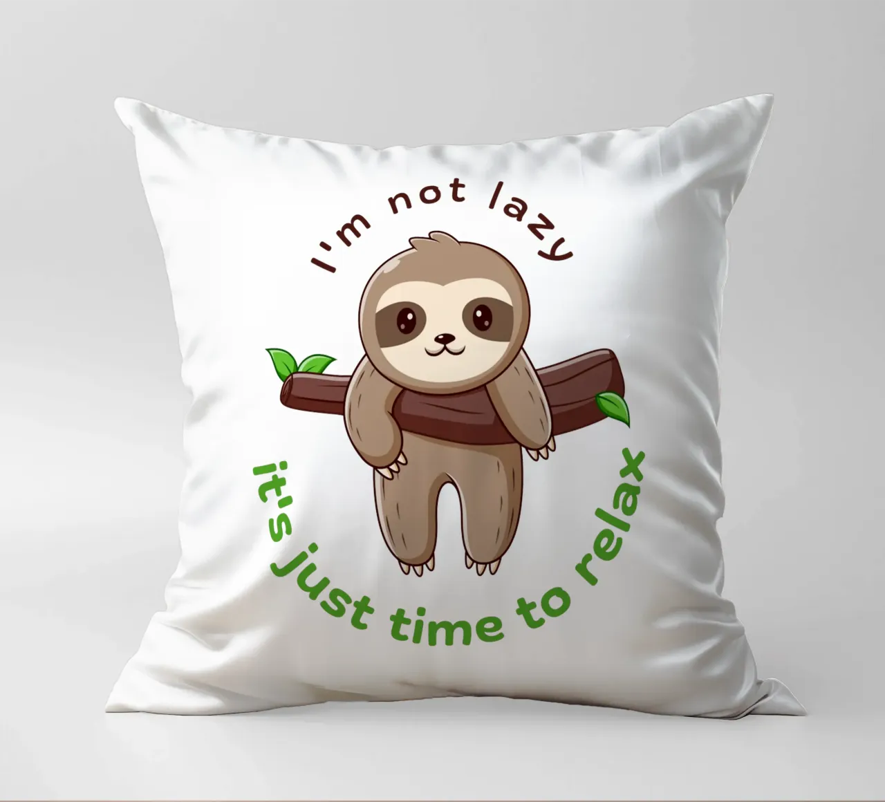 Im not lazy decorative cushion by khoailang