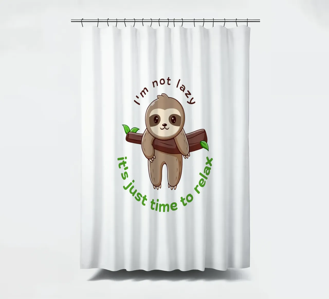 Im not lazy shower curtain by khoailang
