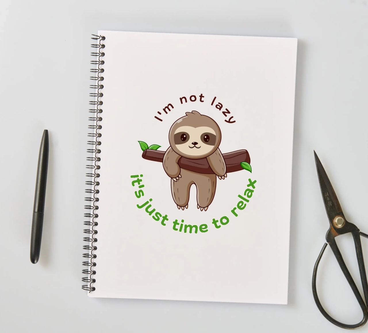 Im not lazy spiral notebook by khoailang