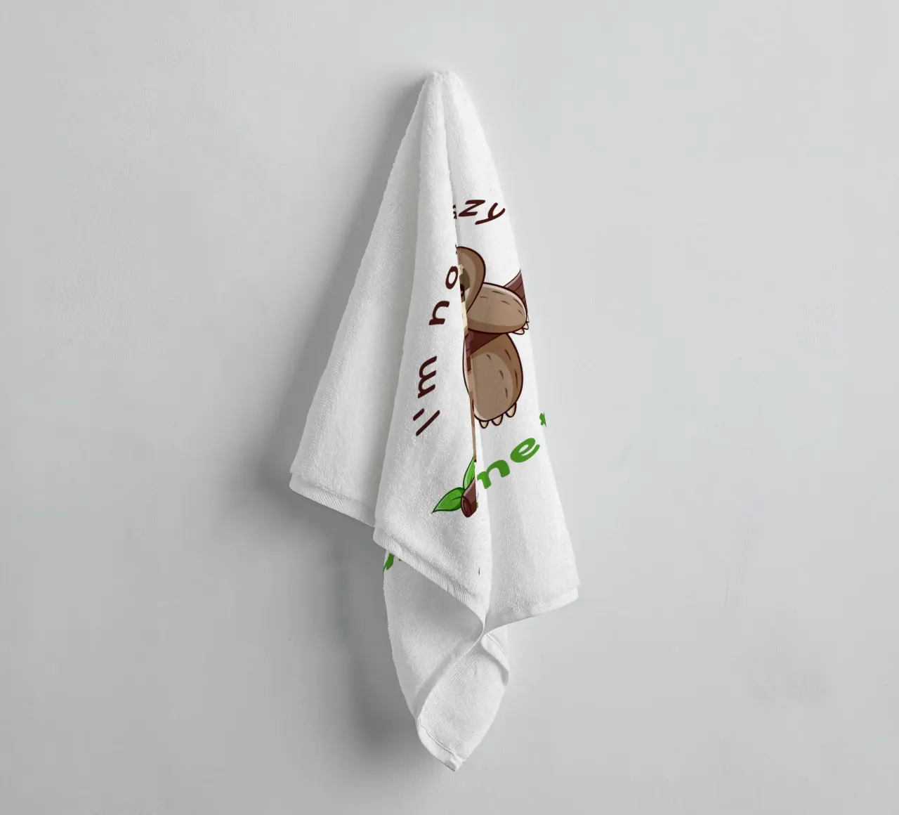 Je ne suis pas paresseux serviette de bain de khoailang