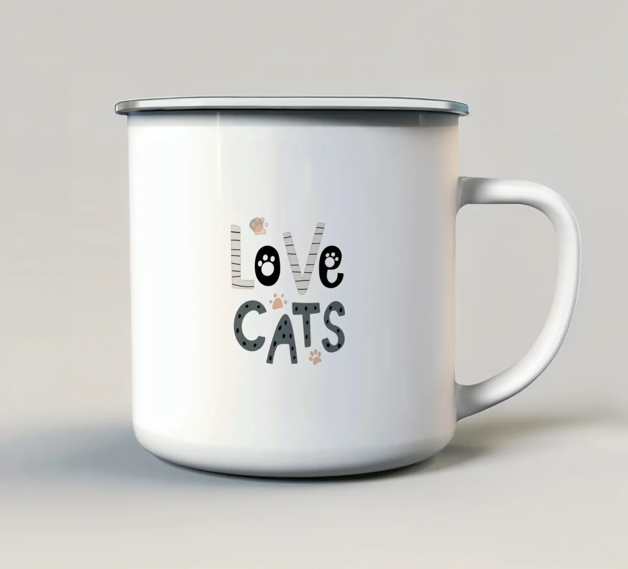 gatto d'amore tazza in smalto da khoailang