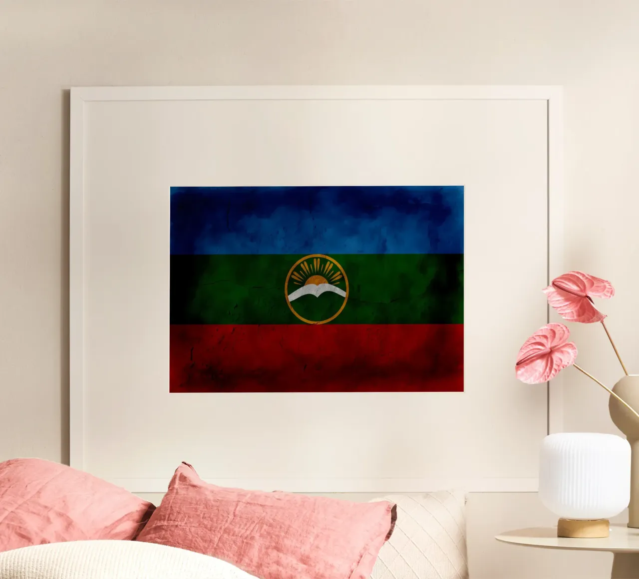 Bandiera d'epoca Karachay Cherkessia poster da Joshua A Holmes