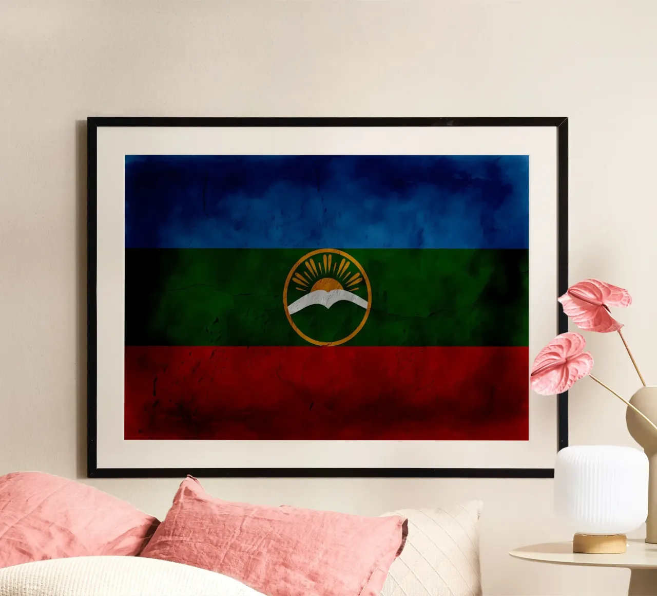 Bandiera d'epoca Karachay Cherkessia poster da Joshua A Holmes