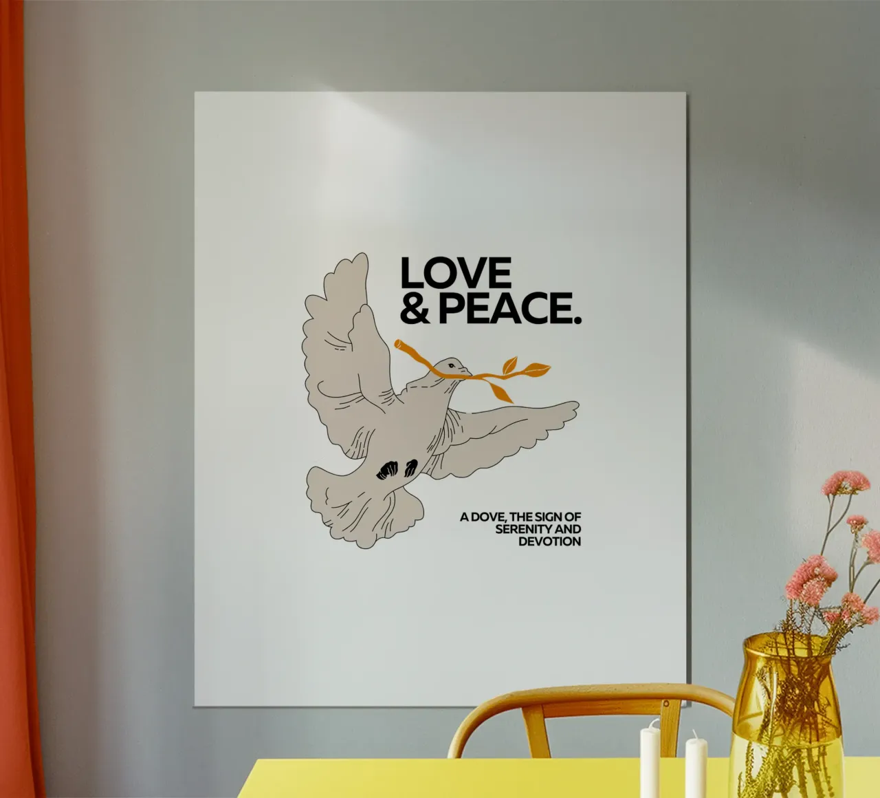 amore per la pesca poster con telaio in alluminio da khoailang