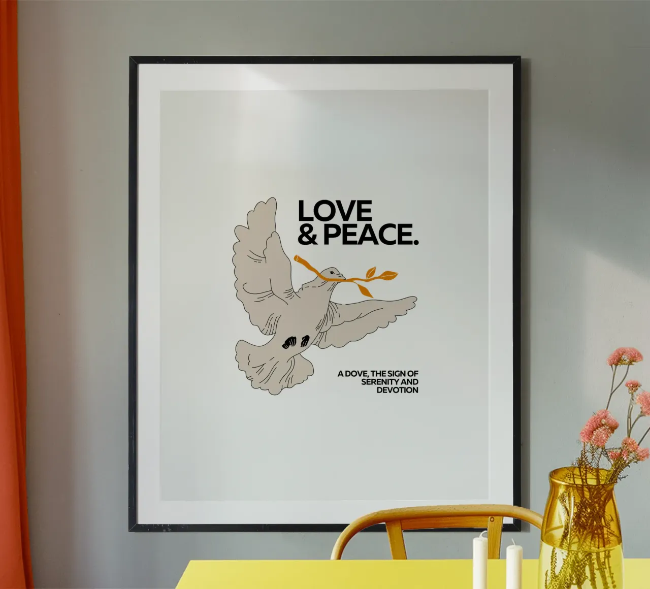 amore per la pesca poster con telaio in alluminio da khoailang