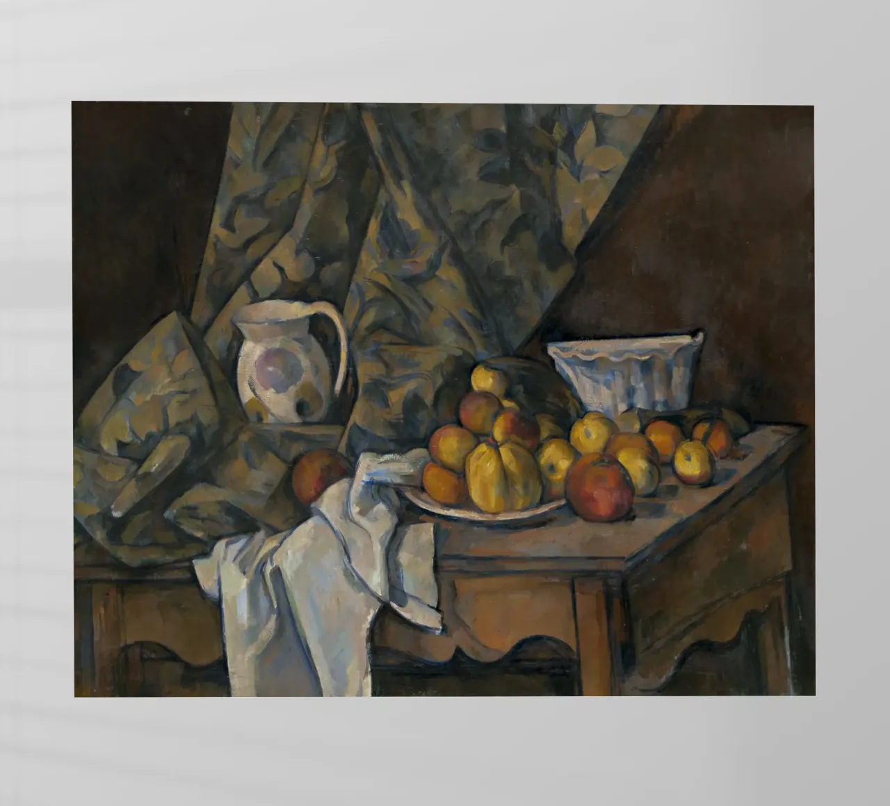 Paul Cézanne, Natura morta con mele e pesche pellicola backlit da William Store