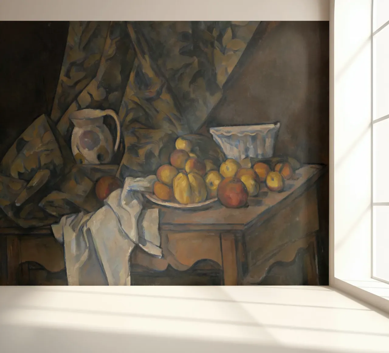 Paul Cézanne, Stilleven met appels en perziken fotobehang van William Store