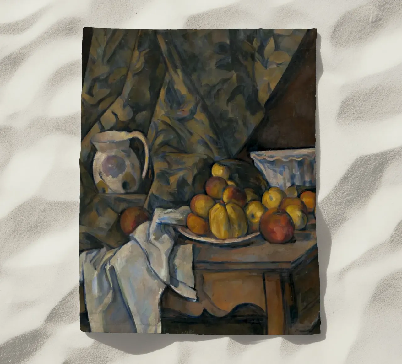 Paul Cézanne, Still Life with Apples and Peaches beach towel by William Store