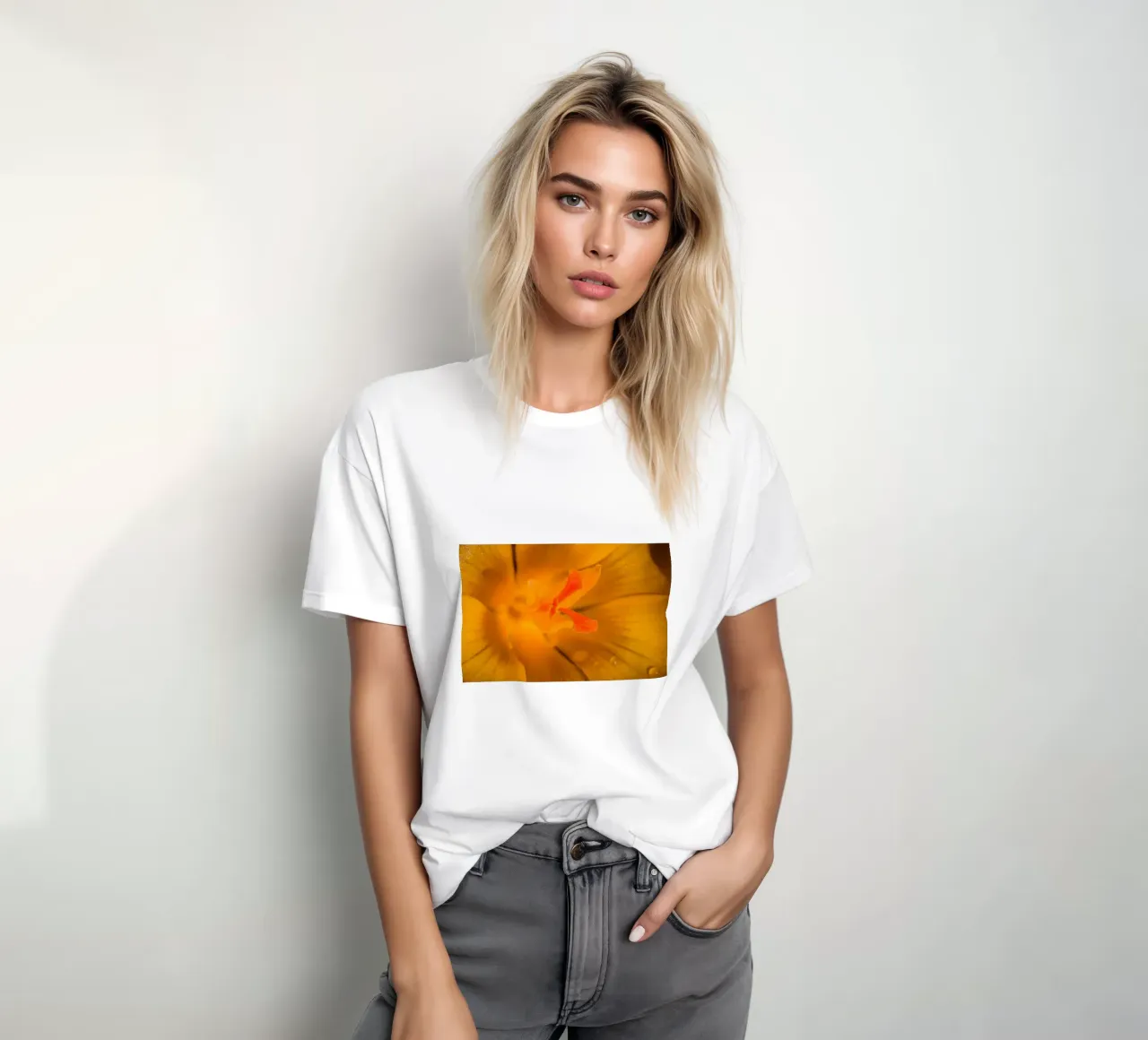 Steli dei fiori di un croco giallo t-shirt da Marcus Beckert | Fotografie