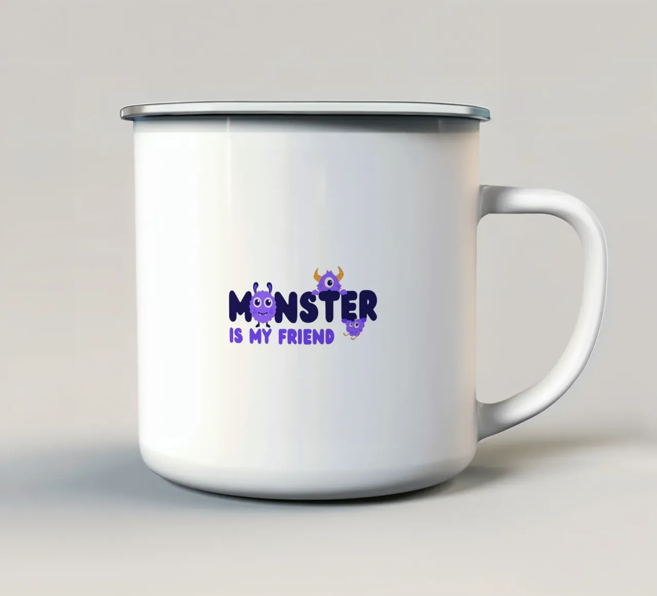 il mostro è mio amico tazza in smalto da khoailang