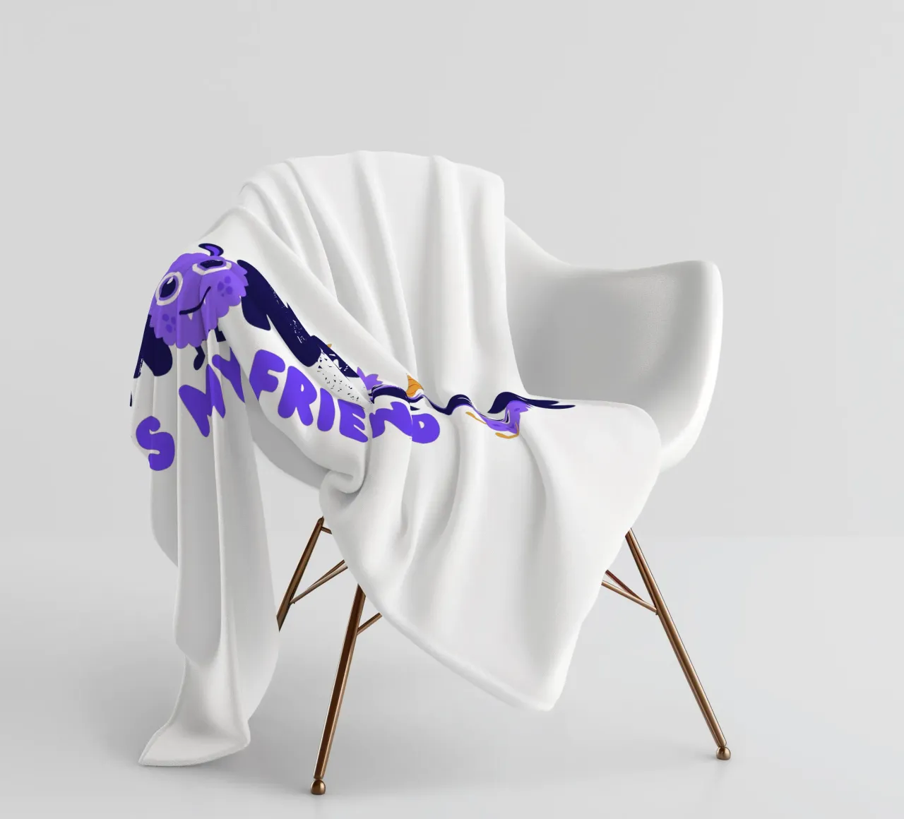 monster is my friend fleece blanket by khoailang