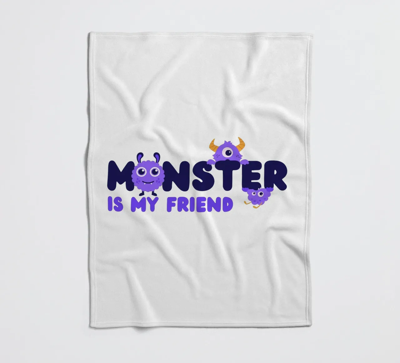 monster is my friend fleece blanket by khoailang