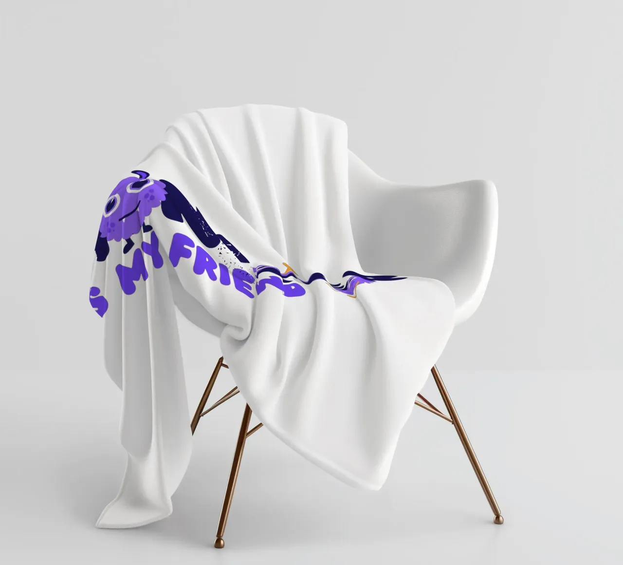 monster is my friend fleece blanket by khoailang