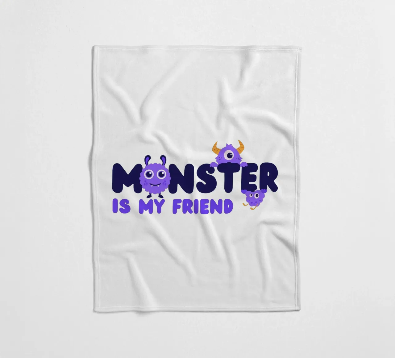 monster is my friend fleece blanket by khoailang