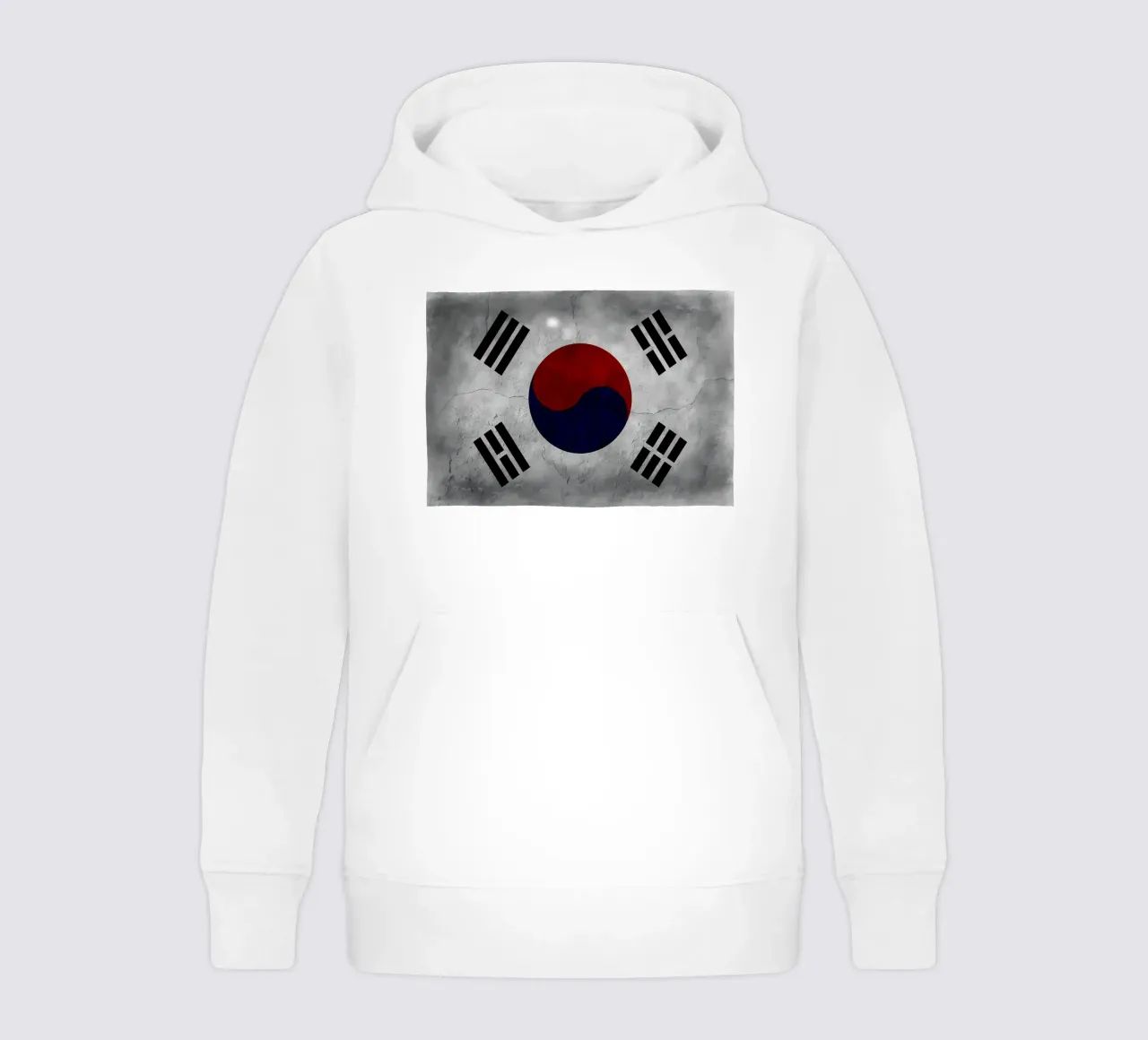 Korea South vintage flag kids hoodie by Joshua A Holmes