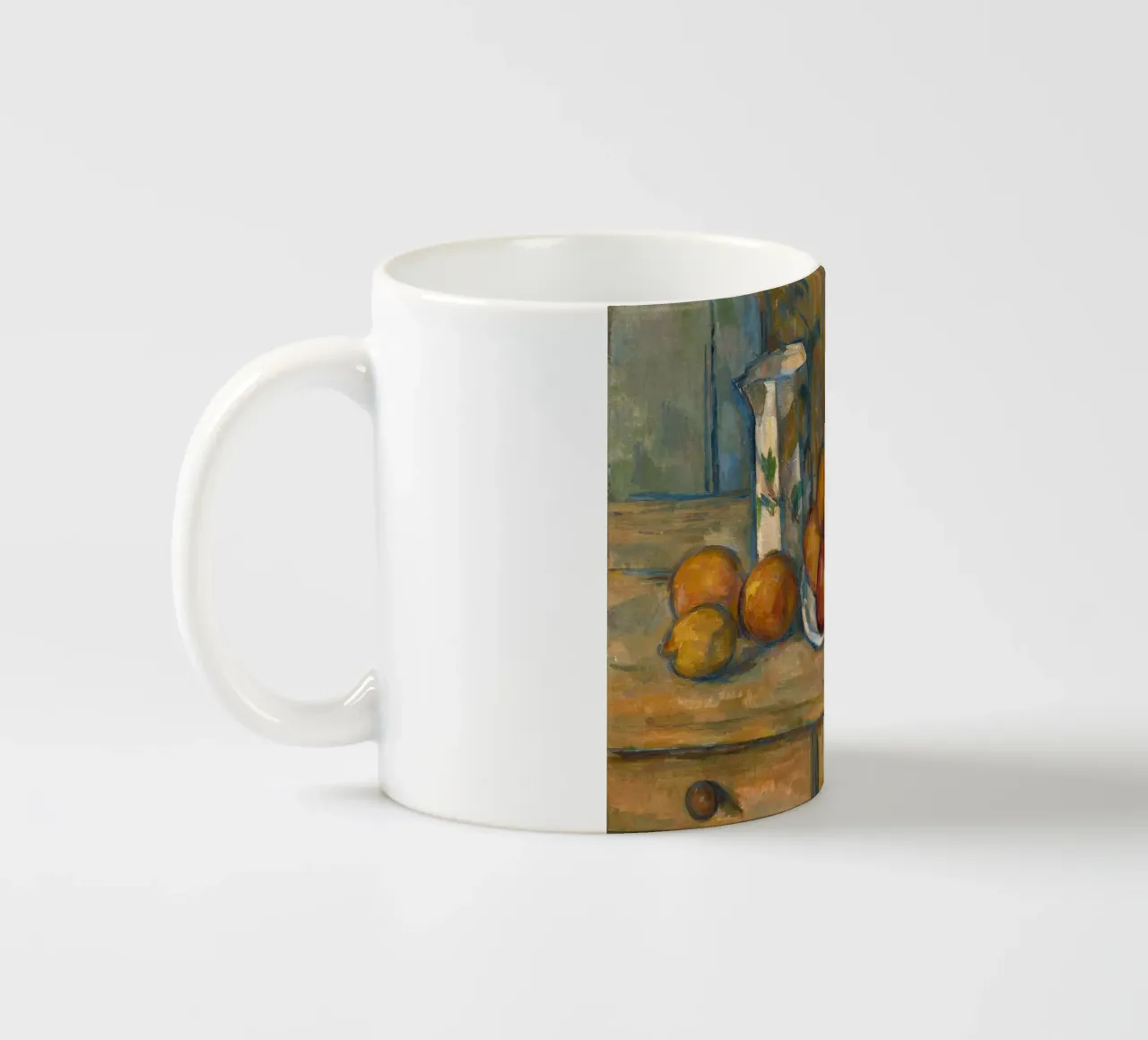 Paul Cézanne - Natura morta con brocca di latte e frutta tazza in ceramica da William Store
