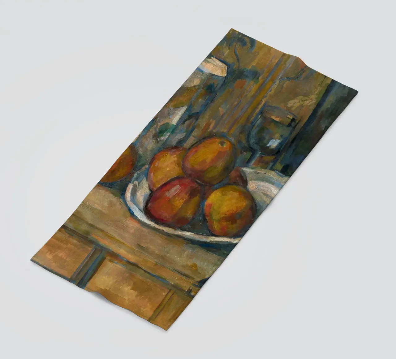 Paul Cézanne - Natura morta con brocca di latte e frutta telo mare da William Store