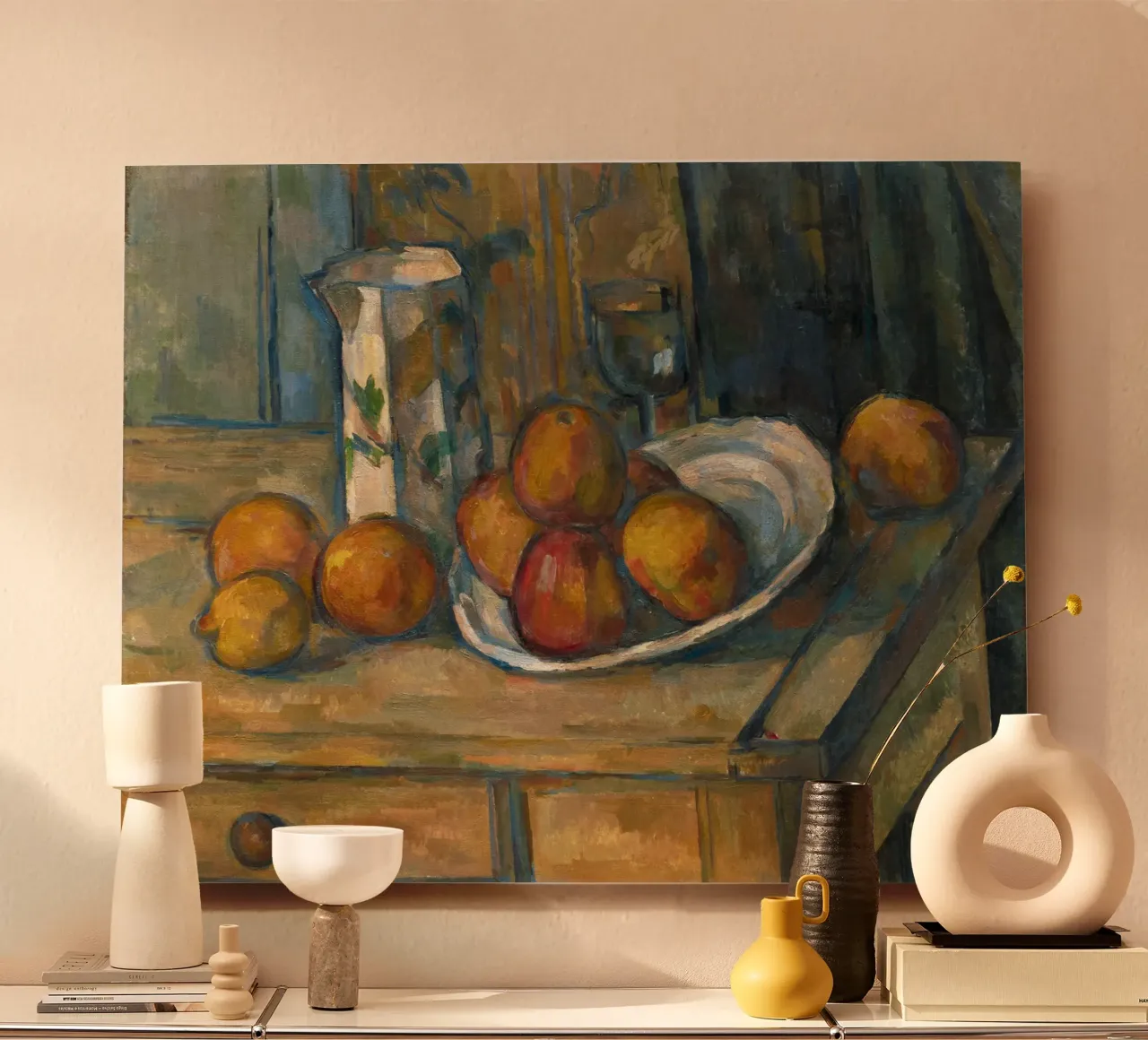Paul Cézanne - Still Life with Milk Jug and Fruit alu-dibond by William Store