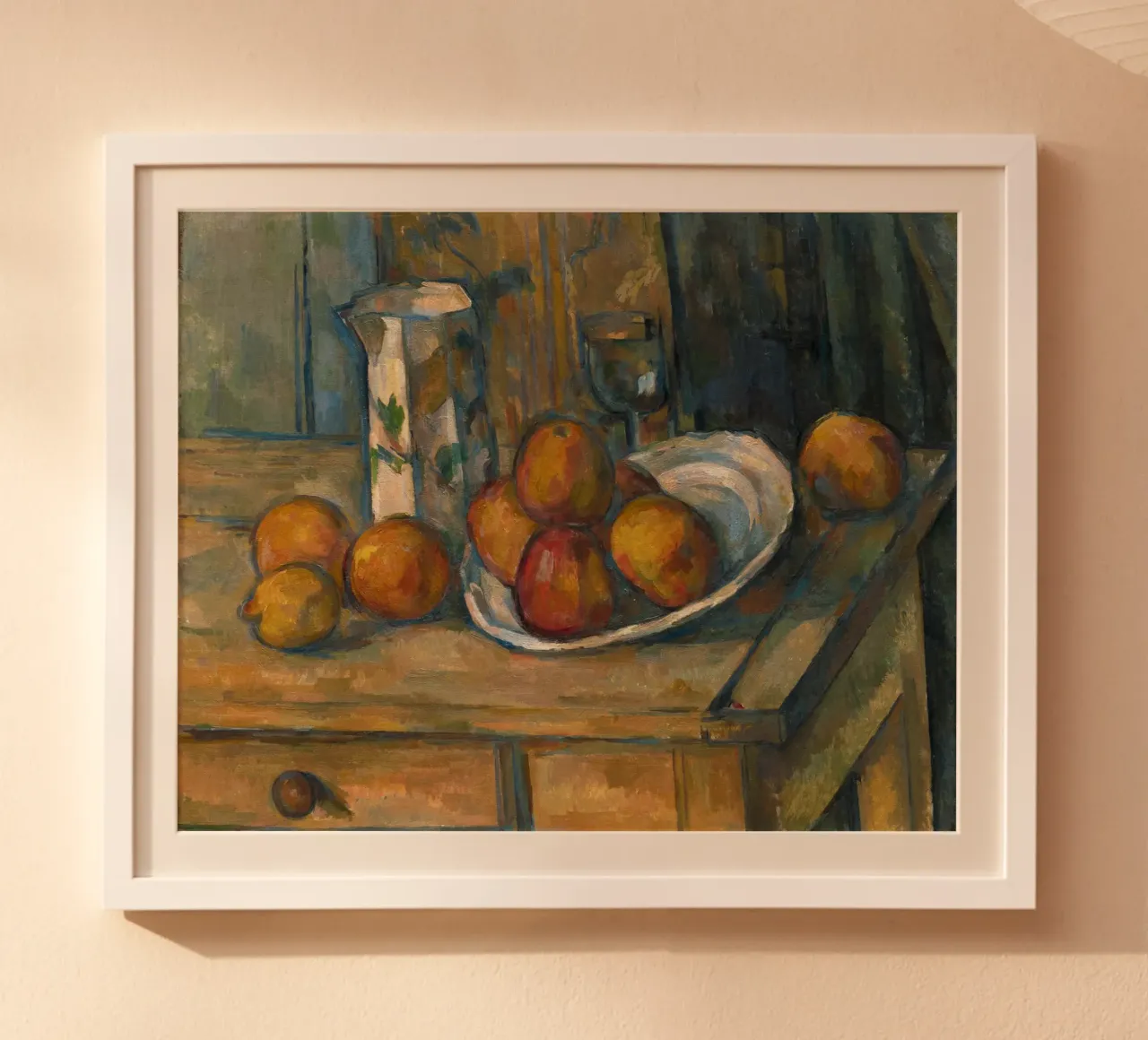 Paul Cézanne - Natura morta con brocca di latte e frutta carta hahnemühle da William Store