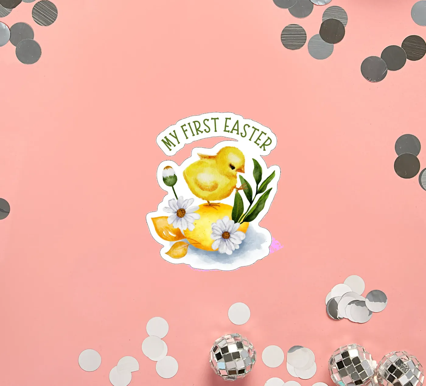 la mia prima pasqua adesivo da khoailang