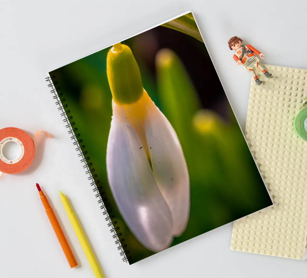 Closed snowdrop in the sunshine spiral notebook by Marcus Beckert | Fotografie