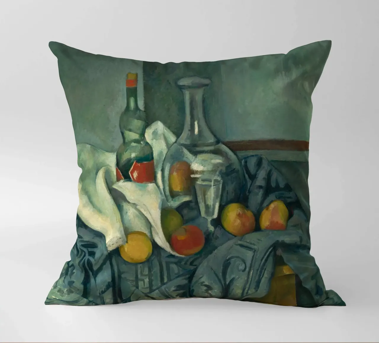 Paul Cézanne - La bottiglia di menta piperita cuscino da William Store