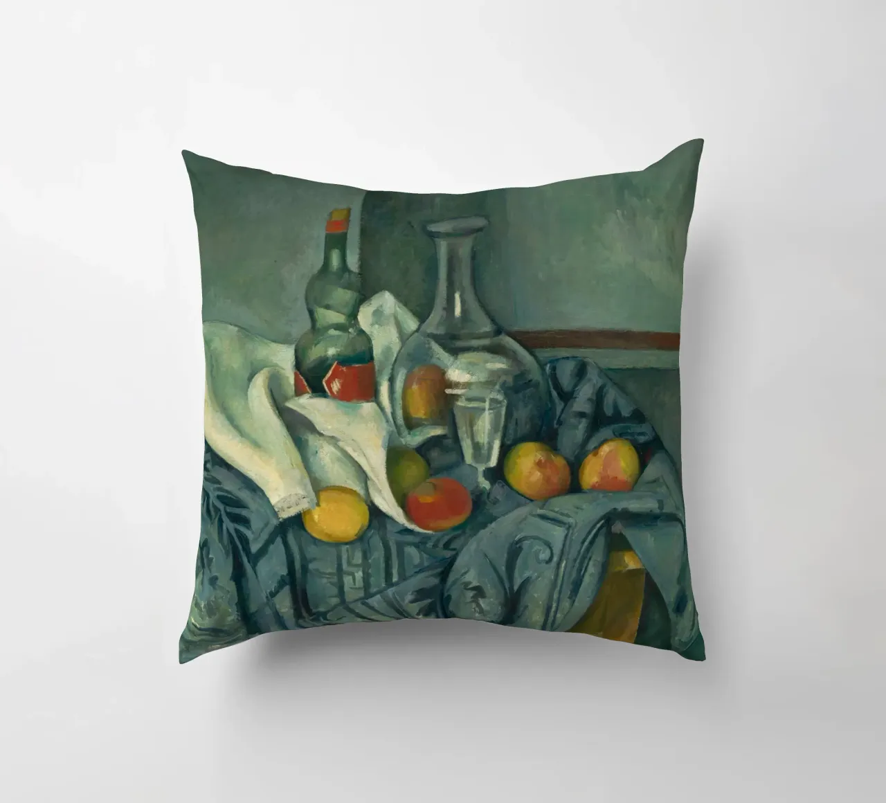 Paul Cézanne - La bottiglia di menta piperita cuscino da William Store