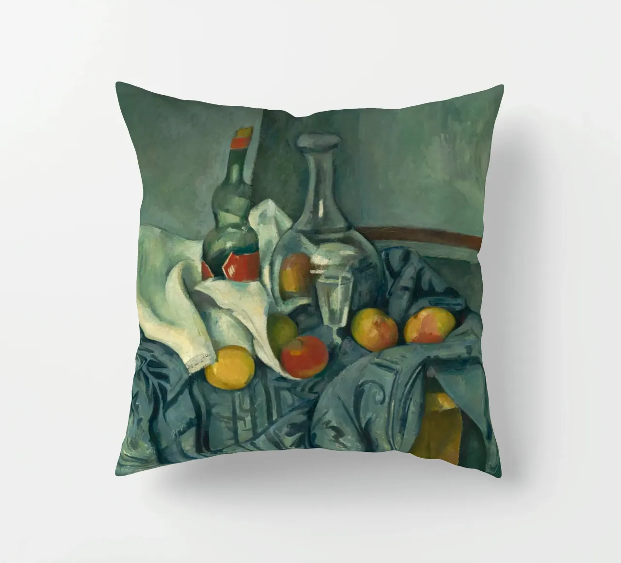 Paul Cézanne - La bottiglia di menta piperita cuscino da William Store